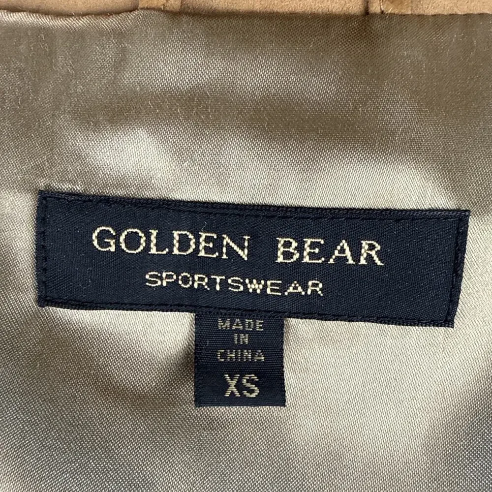 Golden‎ Bear Sportswear Womens Suede Leather Jacket Size XS Button Barn Chore